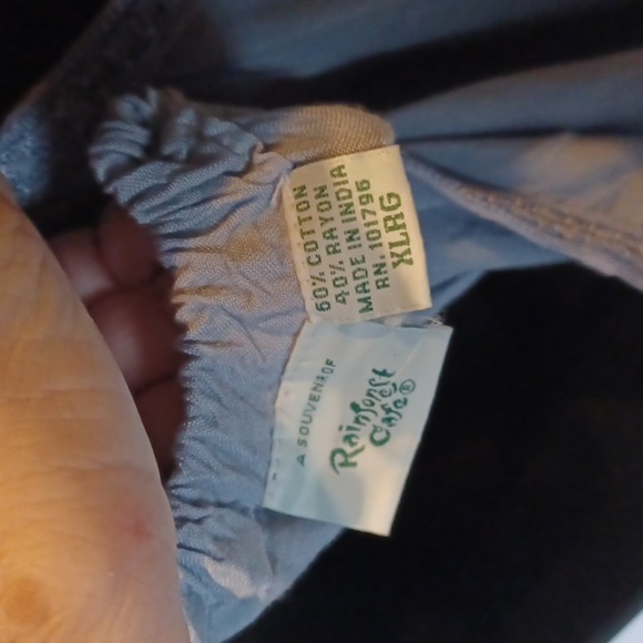 Rainforest Cafe Embroidered Cotton blend Dress XLarge, gray & neon pink - Picture 5 of 5